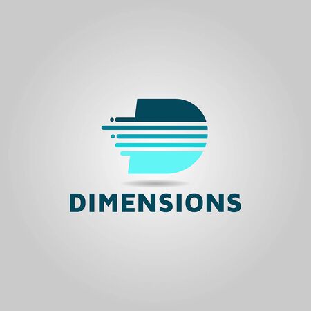Logo design template with D letterのイラスト素材