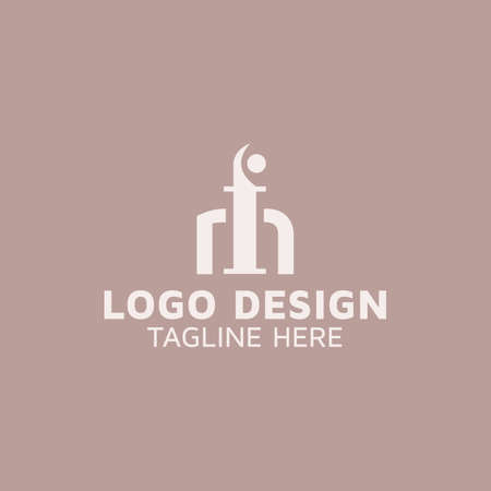 Letter NI logo design ideaのイラスト素材