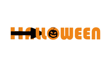 Halloween lettering logo design and t shirt designのイラスト素材