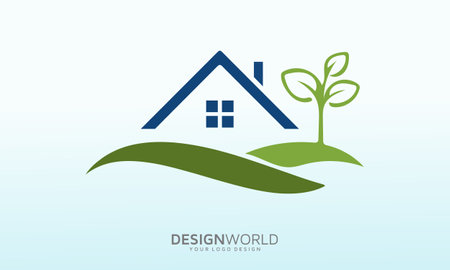 Real estate tree vector template , art and designのイラスト素材