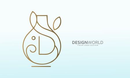 interior letter d logo design, logo template vector icon illustration designのイラスト素材