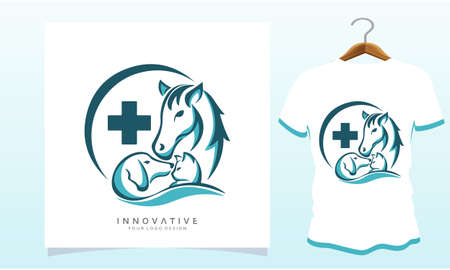 animal vector logo design templateのイラスト素材