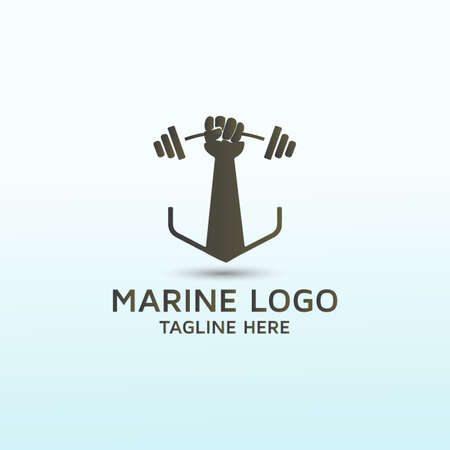 A hand holding a dumbbell icon, Fitness Logo Images, Stock Photos & Vectorsのイラスト素材