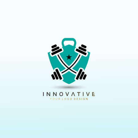 Physical fitness vector logo design template idea, Fitness Logo Images, Stock Photos & Vectorsのイラスト素材