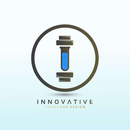 vector Lab icon fitness logo design, fitness logo design, dumbbell icon, Gym Logo Ideas and Fitness Logo Designsのイラスト素材