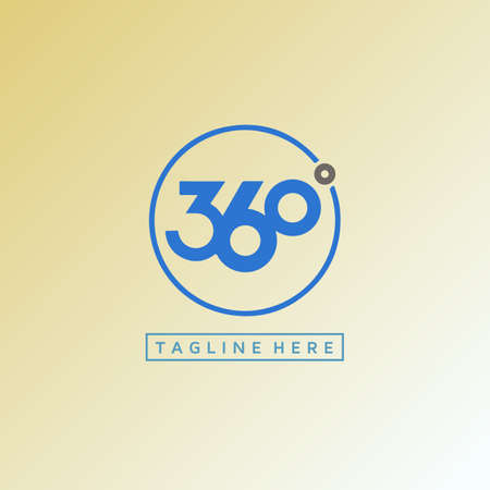 360 rotation line outline modern icon, vector abstract logo design templates onlineのイラスト素材