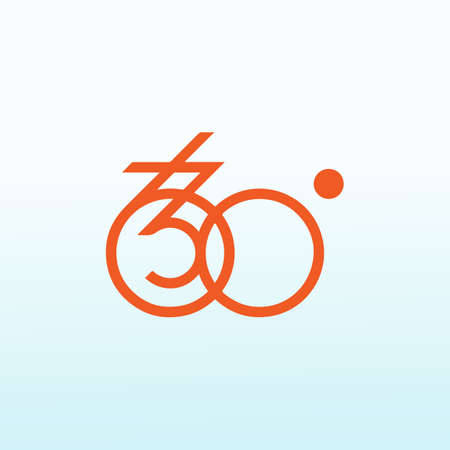 360 logo. Vector illustration ,360 vector logo design template idea and inspiration.のイラスト素材