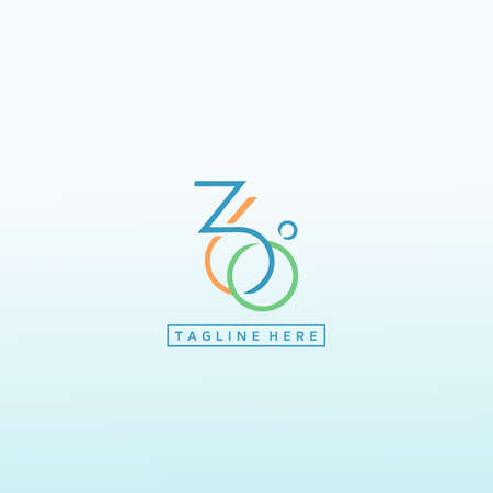 Man on blurred background holding 360 degree ,360 vector logo design template idea and inspiration.