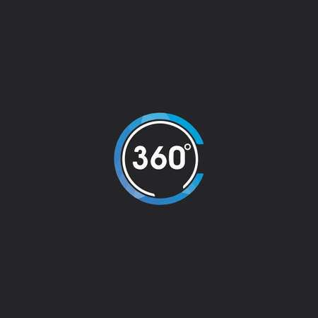 360 Degree Circle Logo Icon Vector Stock Illustration, 360 vector logo design template idea and...