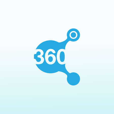 360 degree science, 360 vector logo design template idea and inspiration.のイラスト素材