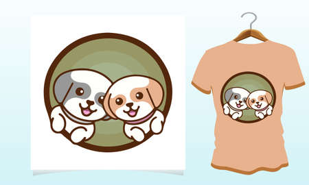 Cute dog t-shirt design, Dog t shirt Vector Graphicsのイラスト素材