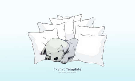 Dog sleeping t-shirt design, Dog t shirt Vector Graphicsのイラスト素材