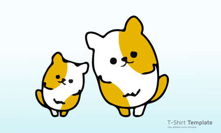 Big dog love his small dog t-shirt design, Dog t shirt Vector Graphicsのイラスト素材