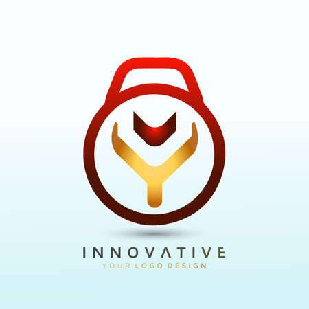 Letter Y crossfit logo, fitness logo, Dumbbell icon, Gym Fitness Logo Images and Vectors, Stock Photosのイラスト素材