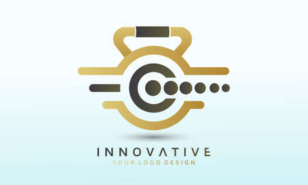 Letter C crossfit logo, fitness logo, Dumbbell icon, Gym Fitness Logo Images and Vectors, Stock Photosのイラスト素材