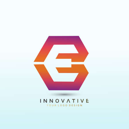 Letter E vector logo design template idea and inspirationのイラスト素材