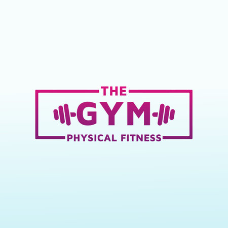 The Gym Fitness logo design. Modern Dumbbell icon Vector logo design template idea.のイラスト素材