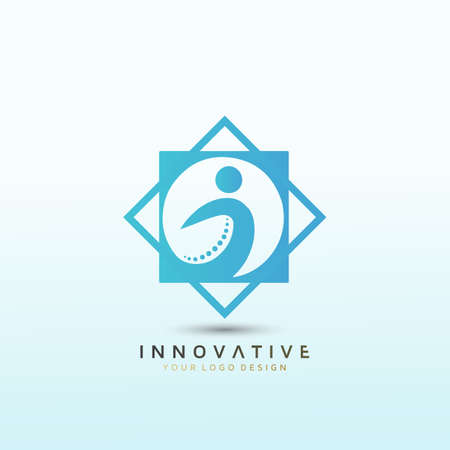 therapists Fitness logo design. Dumbbell icon Vector logo design template.のイラスト素材
