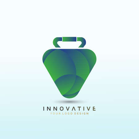 online video education trainers. Fitness logo design. Vector logo design template.のイラスト素材