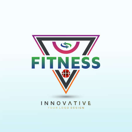 Fitness Brand for Basketball Fitness logo design. Vector logo design template idea.のイラスト素材