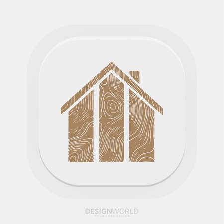 wood buildings, real estate vector logo design idea.のイラスト素材