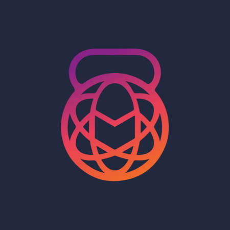 Labs with fitness dumbbell icon logo designのイラスト素材