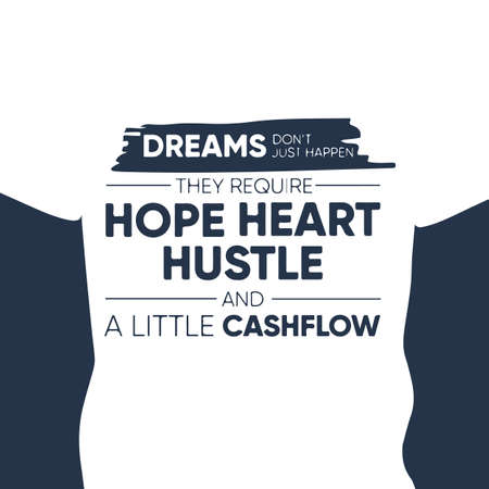 Hope heart hustle custom t shirt design.のイラスト素材