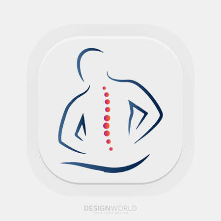 Chiropractic and Family vector logo design idea.のイラスト素材