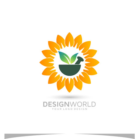 Hometown Pharmacy and medications vector logo design idea.のイラスト素材