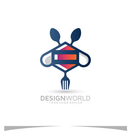 Healthy Fast Casual Drive Thru Restaurant vector logo design idea.のイラスト素材