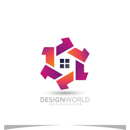 construction and renovation vector logo design idea.のイラスト素材