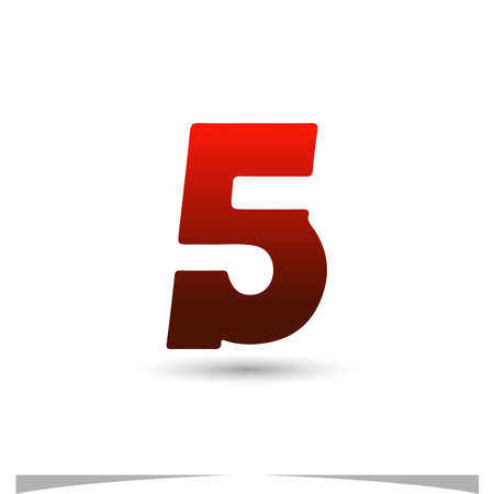 Letter Five vector logo design templateのイラスト素材