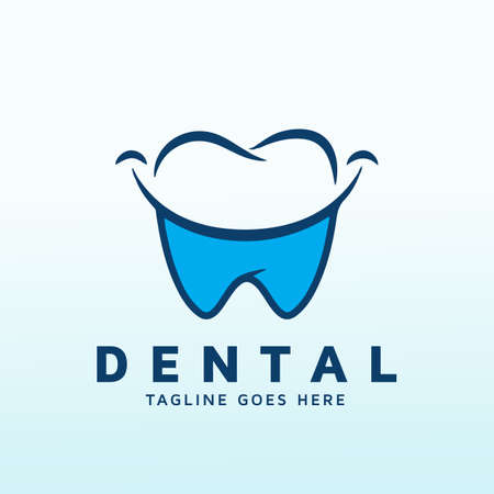 A modern affordable dental clinic logo design templatesのイラスト素材