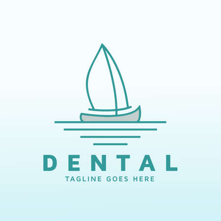Make dental logo with boat logo design templatesのイラスト素材