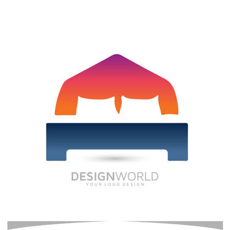 House interior design vector logo design templateのイラスト素材