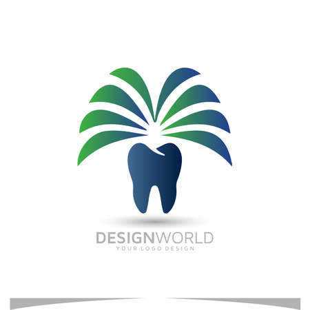 Modern Dental Office Logo Needed for Olive & Palm Dental vector logo design idea.のイラスト素材