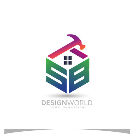construction and renovation vector logo design idea.のイラスト素材