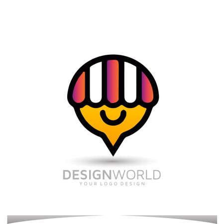 Cartoon vector logo design templateのイラスト素材