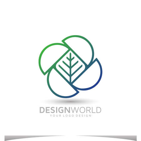 tea blog vector logo design templateのイラスト素材