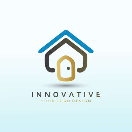 Real estate investor unique and friendly logoのイラスト素材