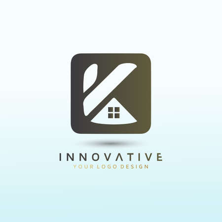 Property photography vector logo k letterのイラスト素材