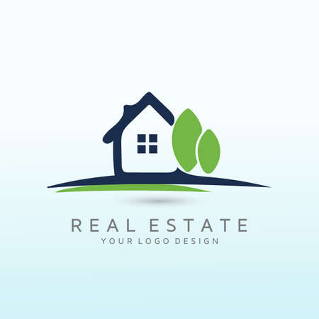a simple, outdoorsy, memorable logo for a vacant land buying and selling treeのイラスト素材
