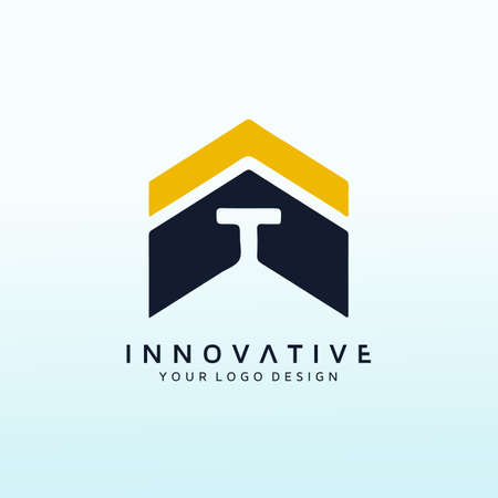 a logo for a growing real estate investment company letter Tのイラスト素材
