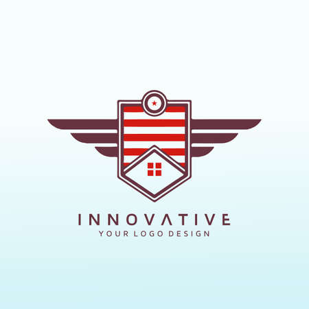 Military Veterans real estate logoのイラスト素材
