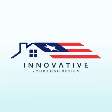 Military Veterans real estate logoのイラスト素材