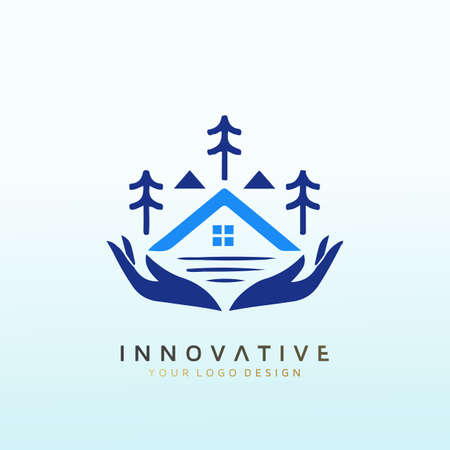 Design a unique logo for a home sitting companyのイラスト素材