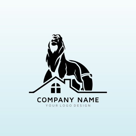 Lion Real Estate Logo designのイラスト素材