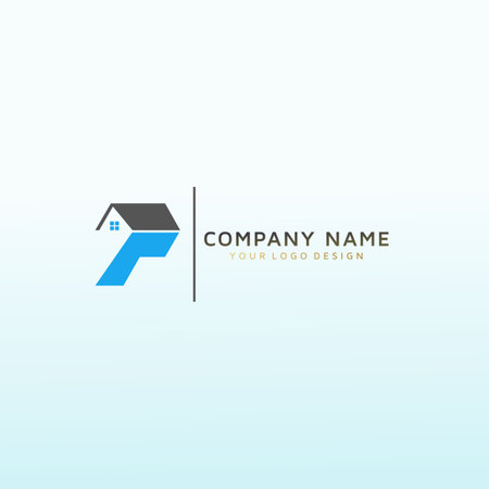 modern Property Company Logo letter Pのイラスト素材