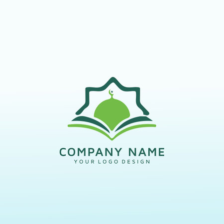 Modern Islamic school vector logoのイラスト素材