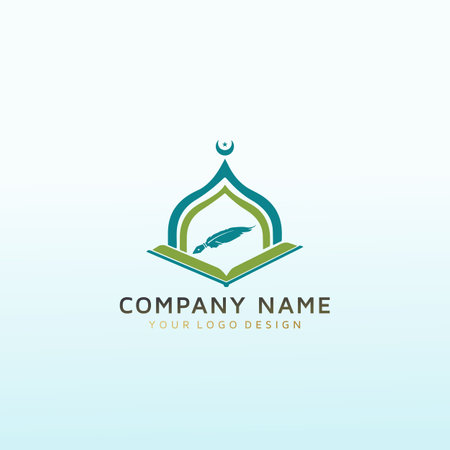 Modern Islamic school vector logoのイラスト素材